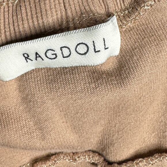 Ragdoll Los Angeles Tan Velour Joggers Pants‎ Braided Drawstring Waist Womens XS - Picture 12 of 13